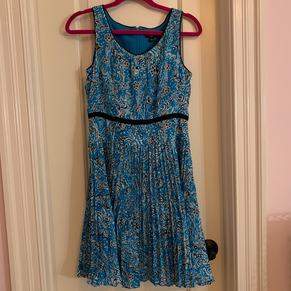 Ann Taylor blue printed dress